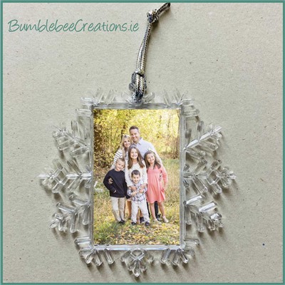 Photo Snowflake Christmas Decoration : Portrait